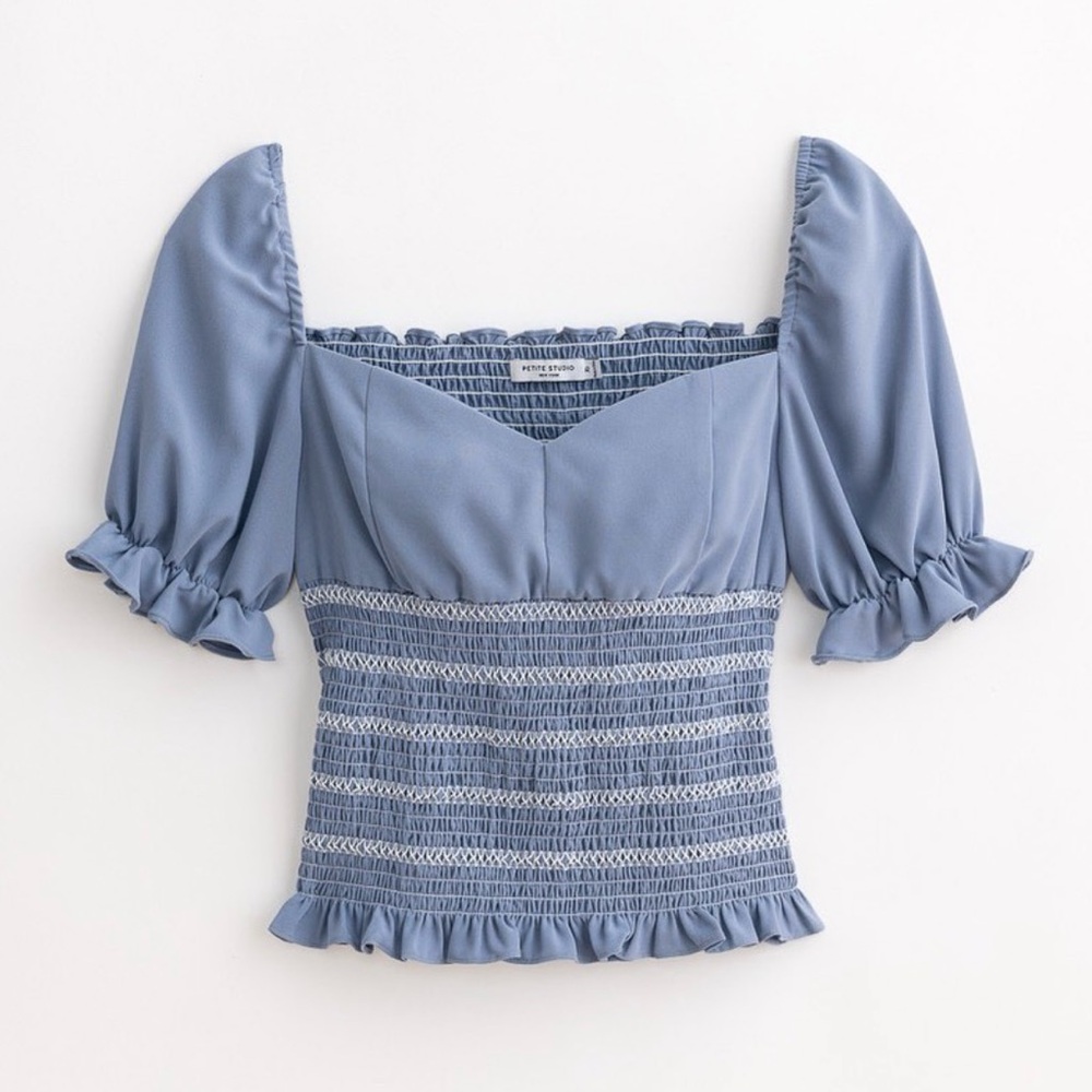 Petite Studio NYC Mallow Top in Vivid Blue